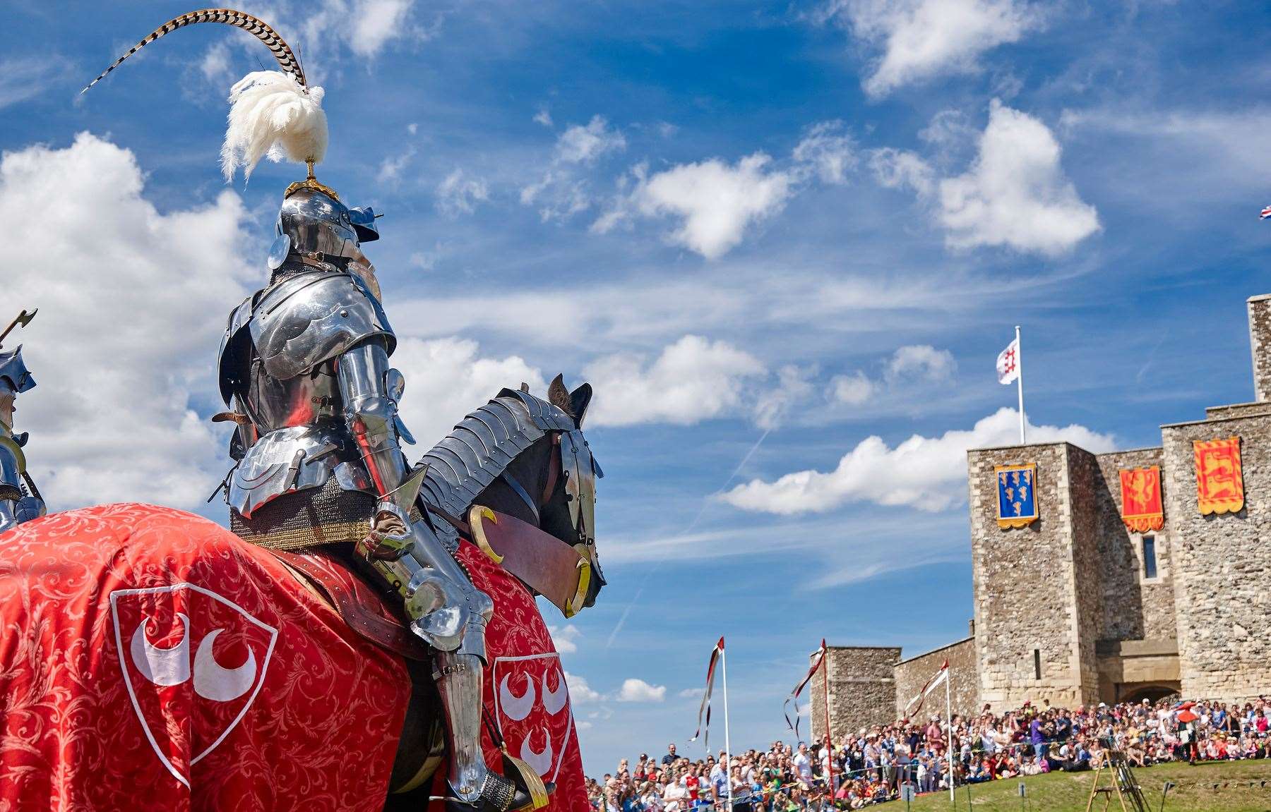 Meet medieval knights at Dover Castle's Knights' Tournaments. Picture: English Heritage
