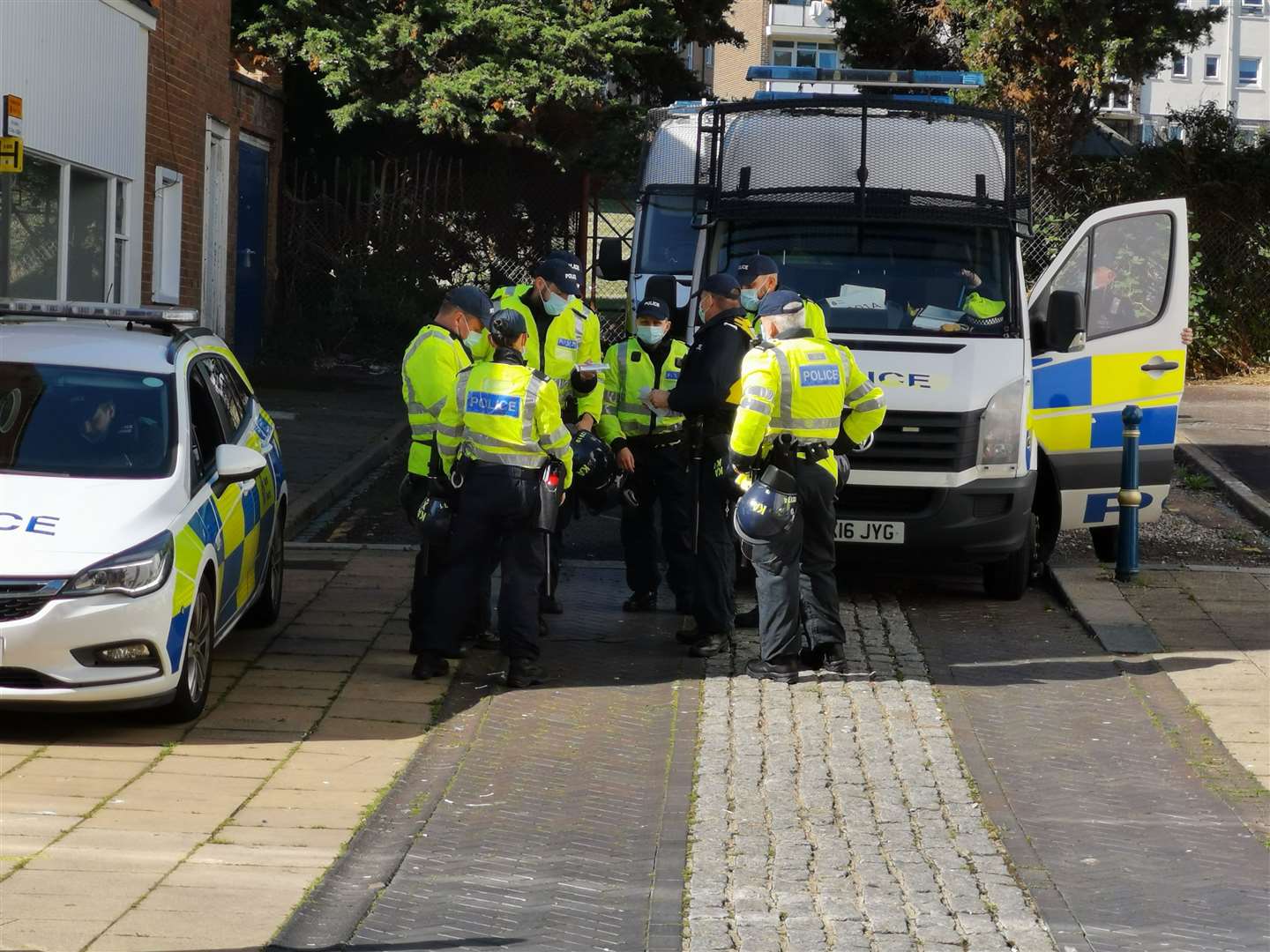 Heavy police presence in Dover. Picture: Oliver Kemp