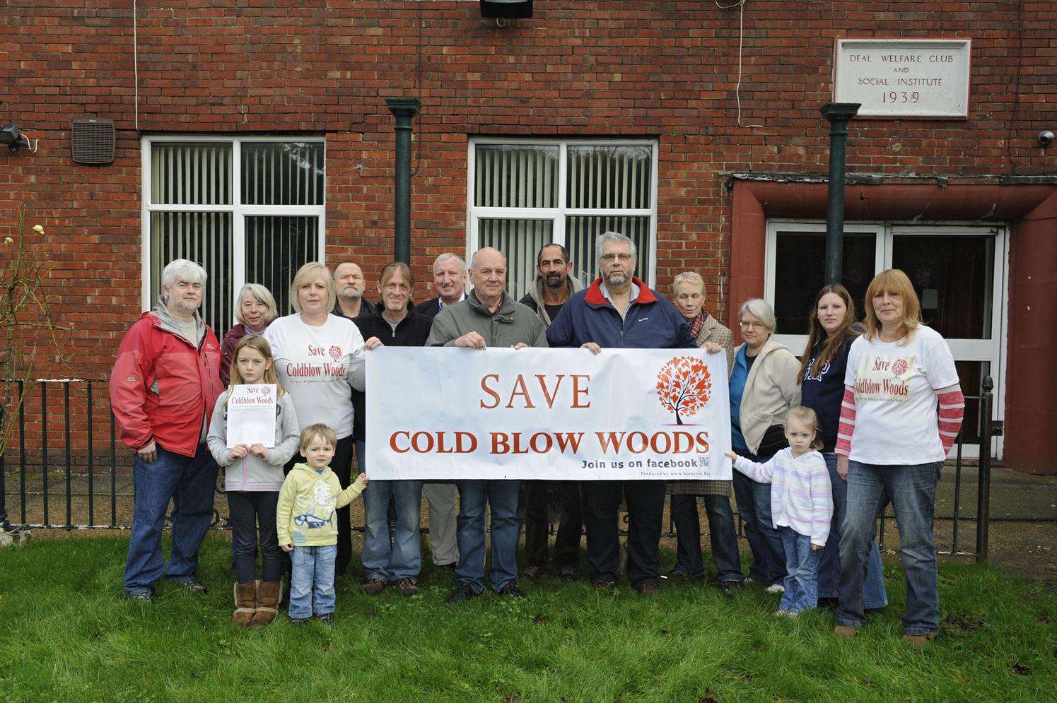 Campaigners to keep Coldblow woods open met at the Deal Welfare Club