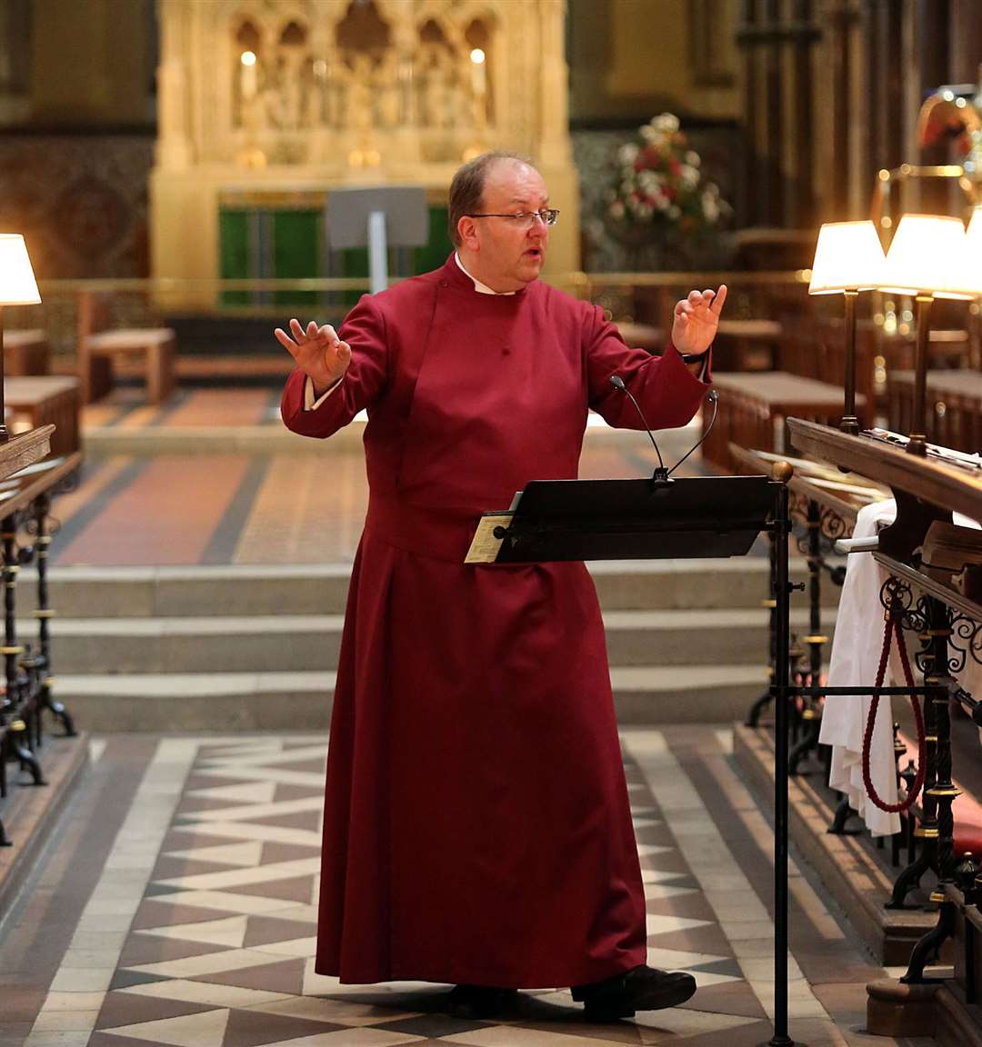 Director of music at Rochester Cathedral, Scott Farrell. Photo: Rochester Cathedral
