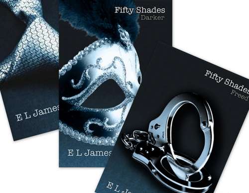 Books in the racy Fifty Shades of Grey series