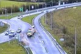 Closed section of the M2. Picture: Highways Agency