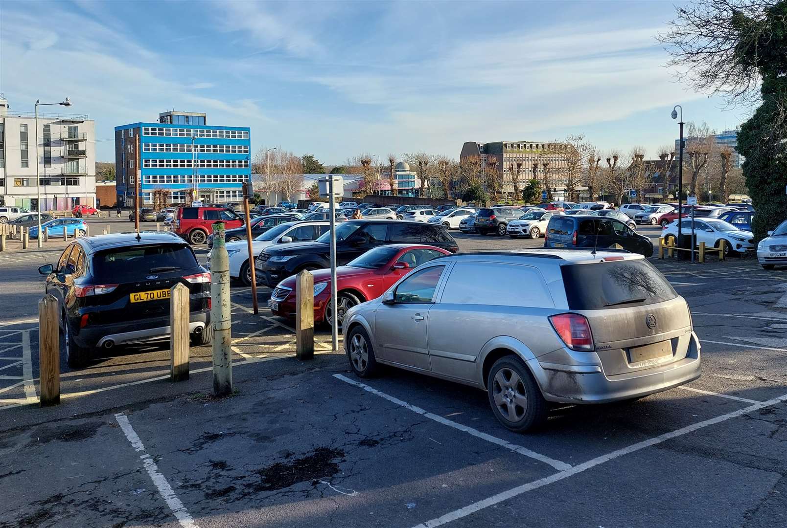 The Vicarage Lane car park is one of the busiest in Ashford, featuring 185 spaces