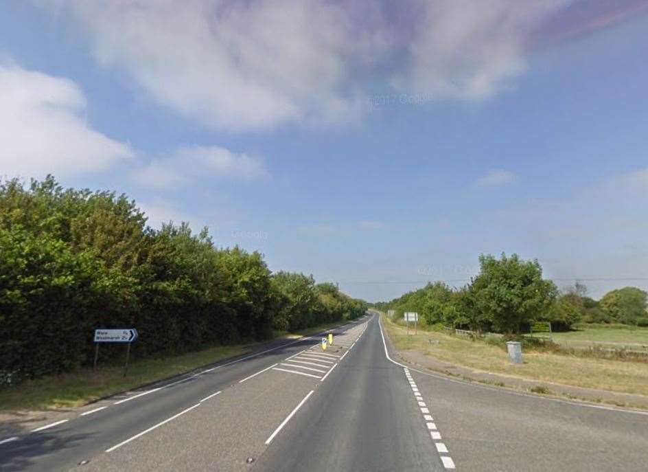 A man was found injured by the A257 near Ash, Canterbury, shortly before 7am. Picture: Google Street View