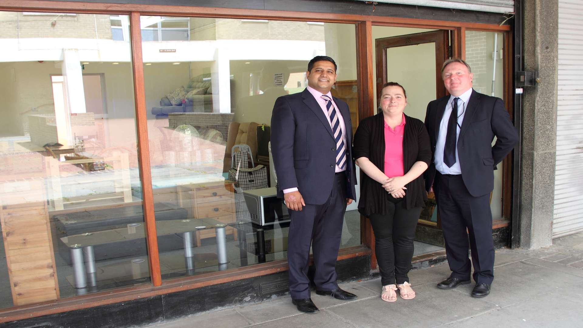 From left to right: Cllr Samir Jassal, Sarah Cooke and Simon Hookway