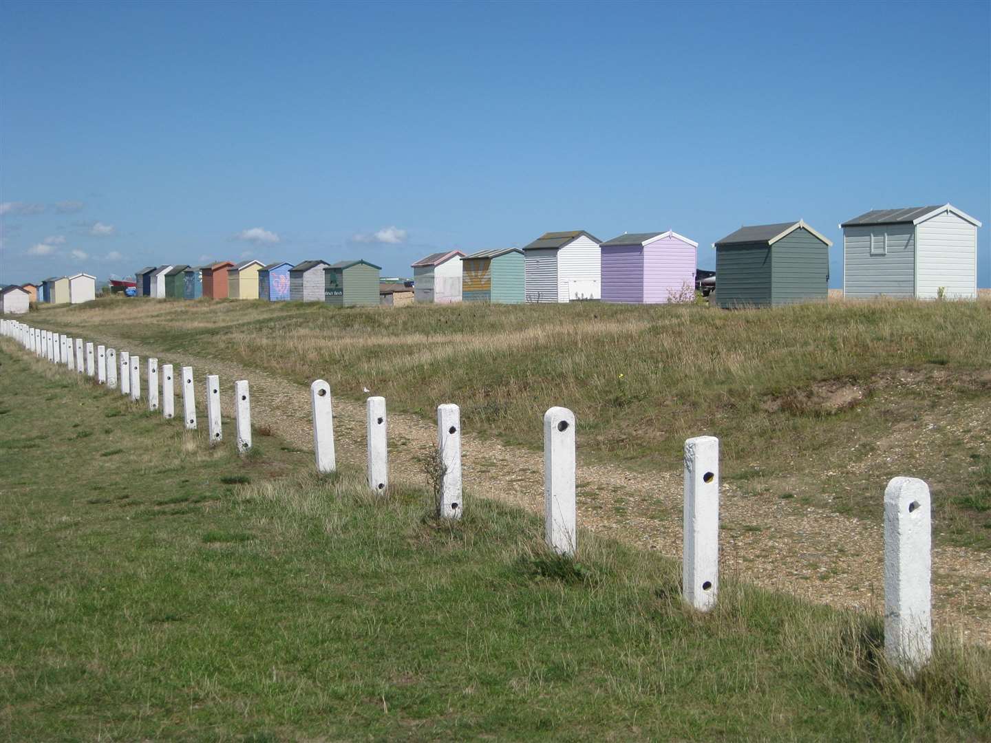 The existing beach huts at Littlestone. Photo: Susan Pilcher