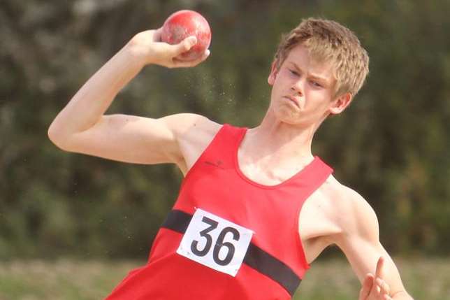 Medway and Maidstone's Joseph Thurgood won the under-17 men's octathlon at Bromley Picture: Sarah Jane Smith