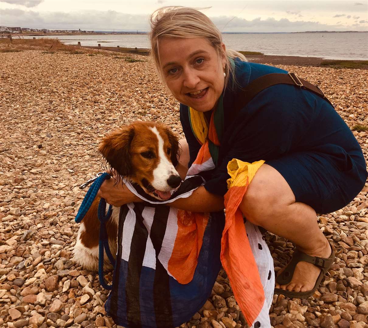 Lynsey Conacher with her dog Cookie. Picture: Lynsey Conacher