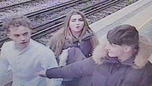British Transport Police officers believe the people in this photo may have information which could help their investigation Picture: BTP