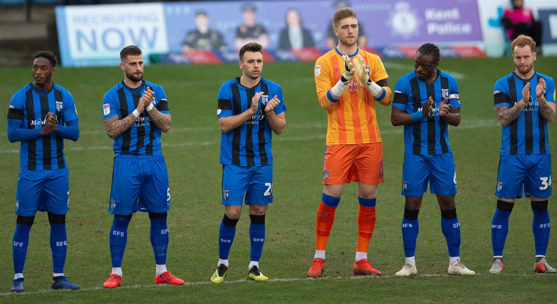 Before kick-off there was a minute's applause for Cardiff striker Emiliano Sala and pilot David Ibbotson Picture: Ady Kerry