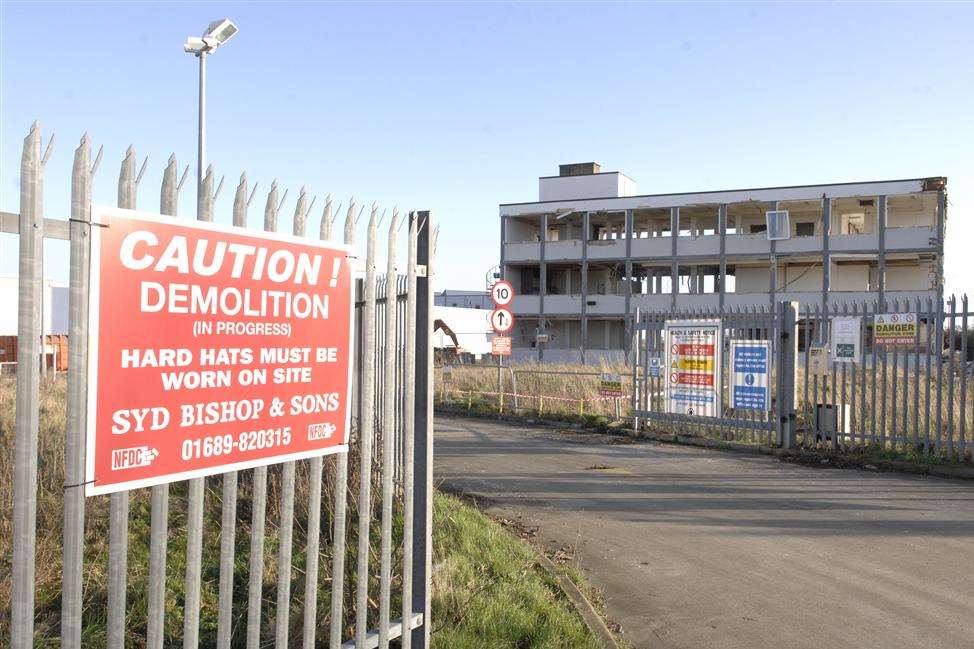 The former HBC Engineering site in Power Station Road, Halfway which is being demolished