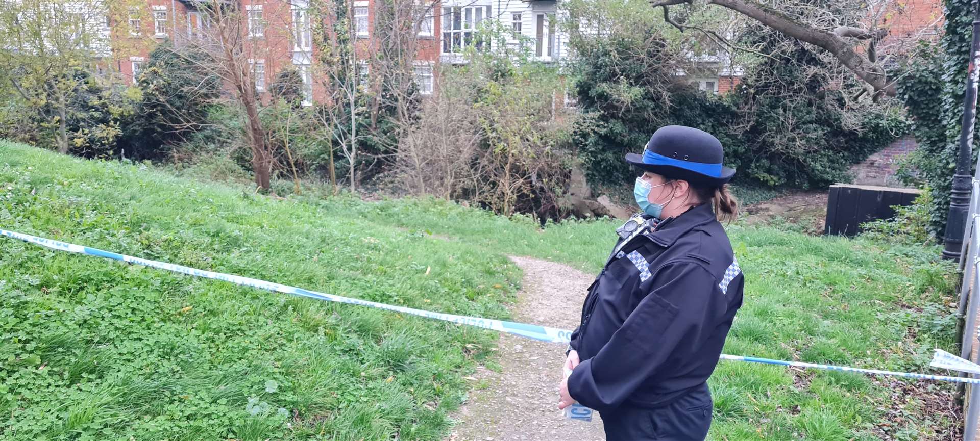 A section of the River Stour has been taped off by police
