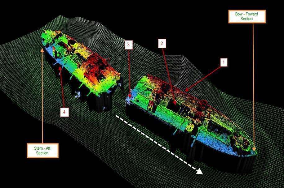 An image taken during the 2011 survey of the SS Richard Montgomery