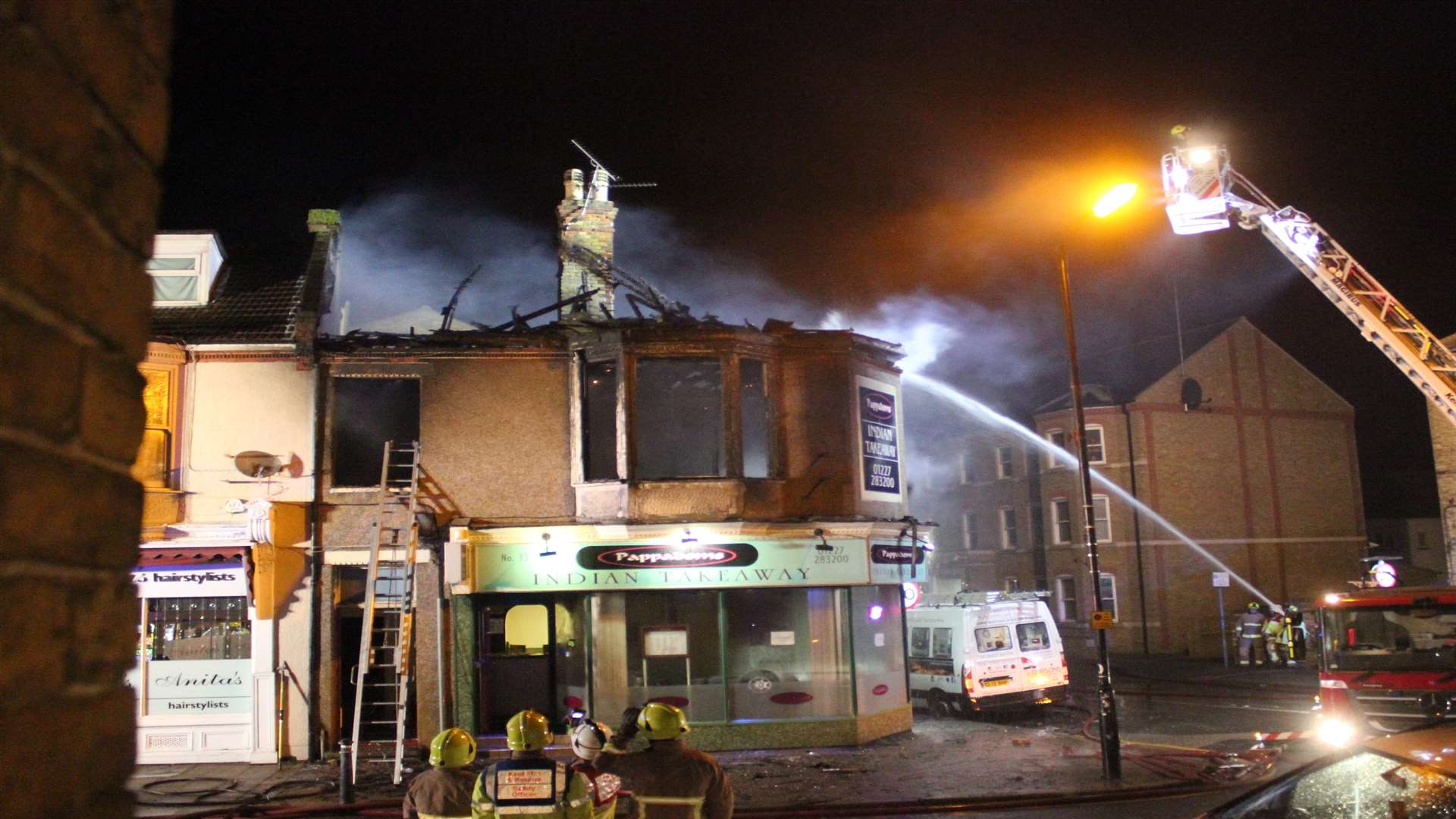 The building was seriously damaged. Picture: Phillip Royles