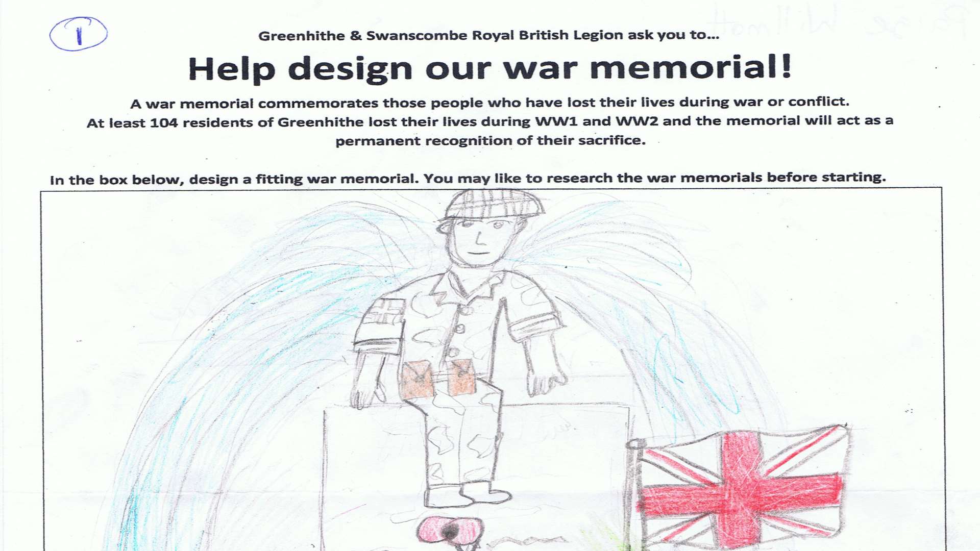 Pupils from the Knockhall Academy were asked to design the memorial, with first place going to Paige Willmott