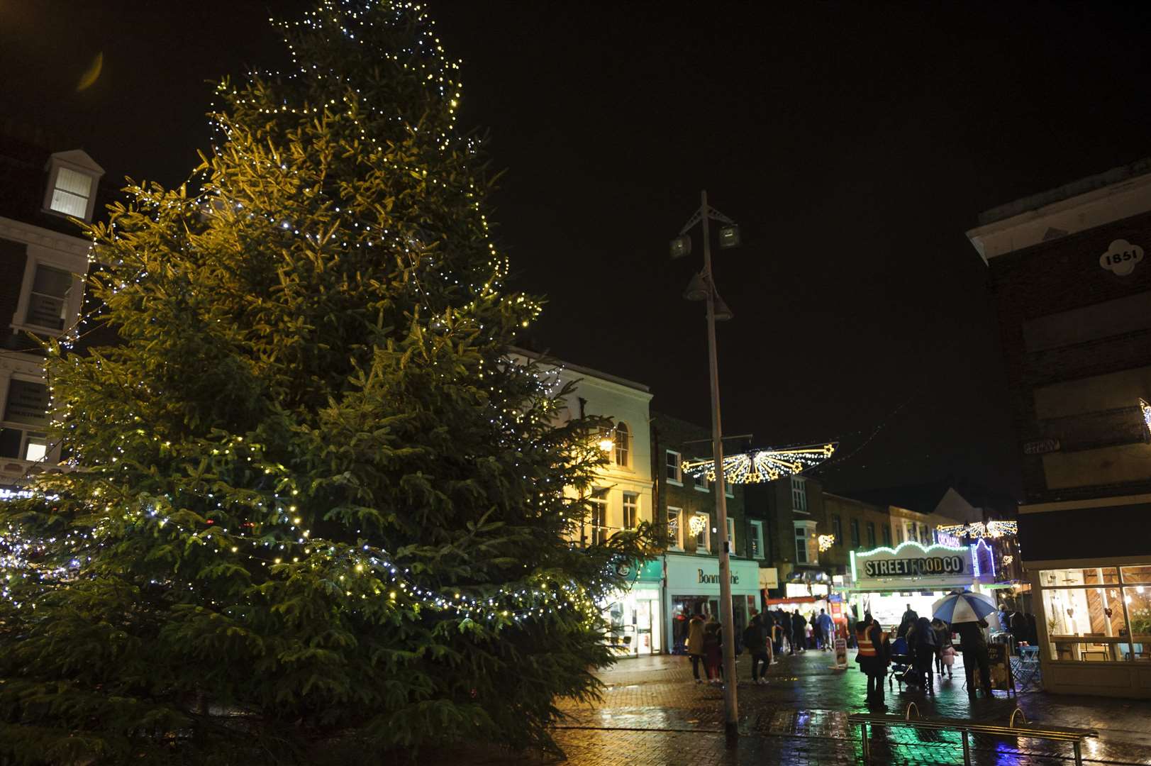 The lights last year in Dartford town centre