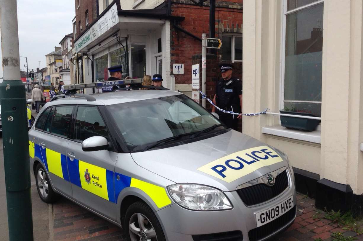 Police at the scene. Picture: Matthew Walker