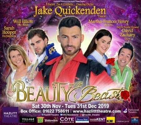 Beauty and the Beast, starring Jake Quickenden, is the Hazlitt Theatre's Christmas panto this year