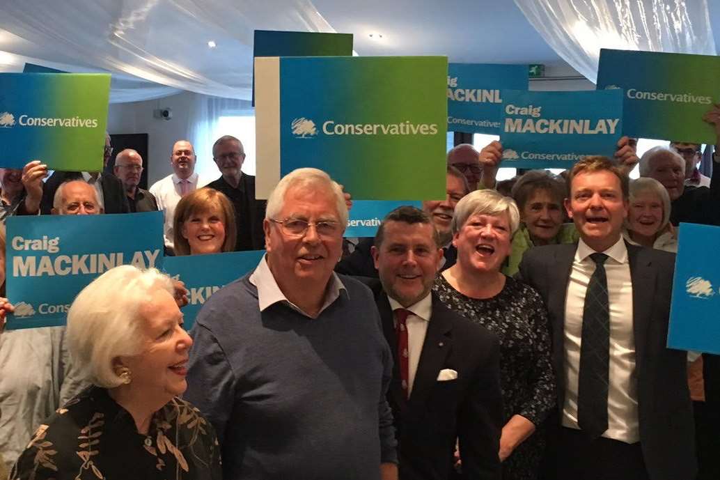 MP Craig Mackinlay with fellow Tories at his re-selection night.