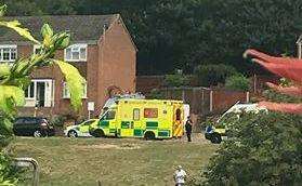 Emergency services at the scene in Wordsworth Close, Chatham