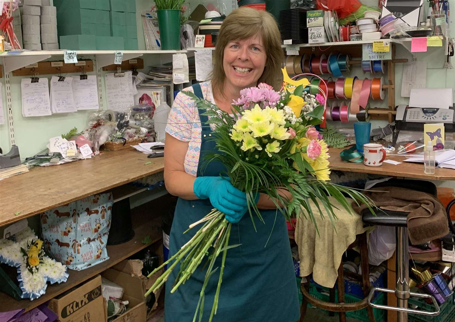 Sue Probert, manager of Daisy Chains Florists in Sheerness High Street