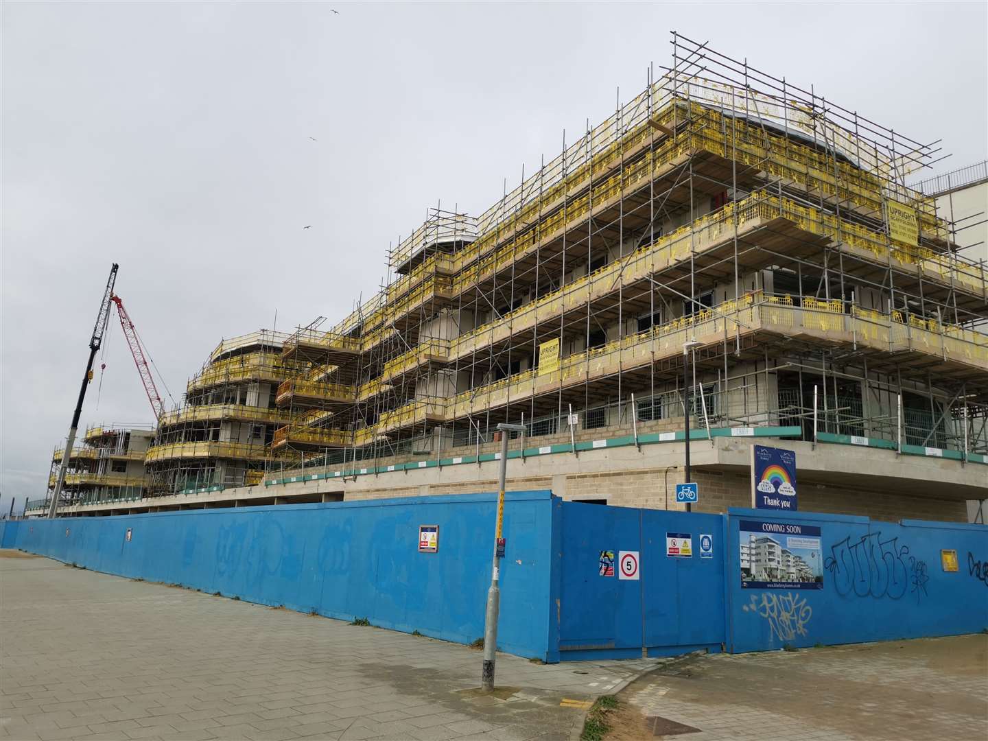 How the Royal Sands site looked in January - just six months after work began on the site