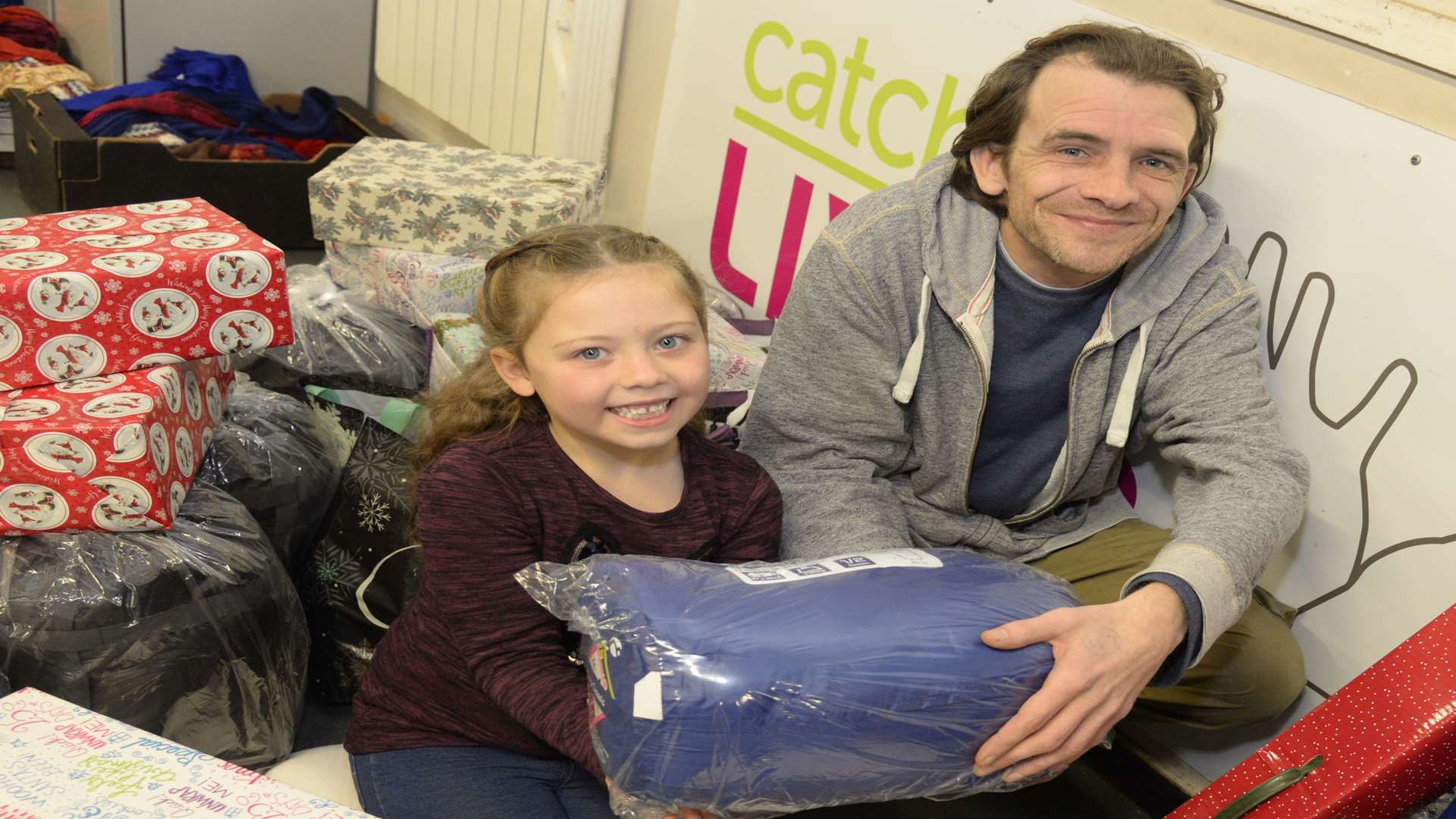 Maci Rayford, six with James Duff at the Catching Lives day centre