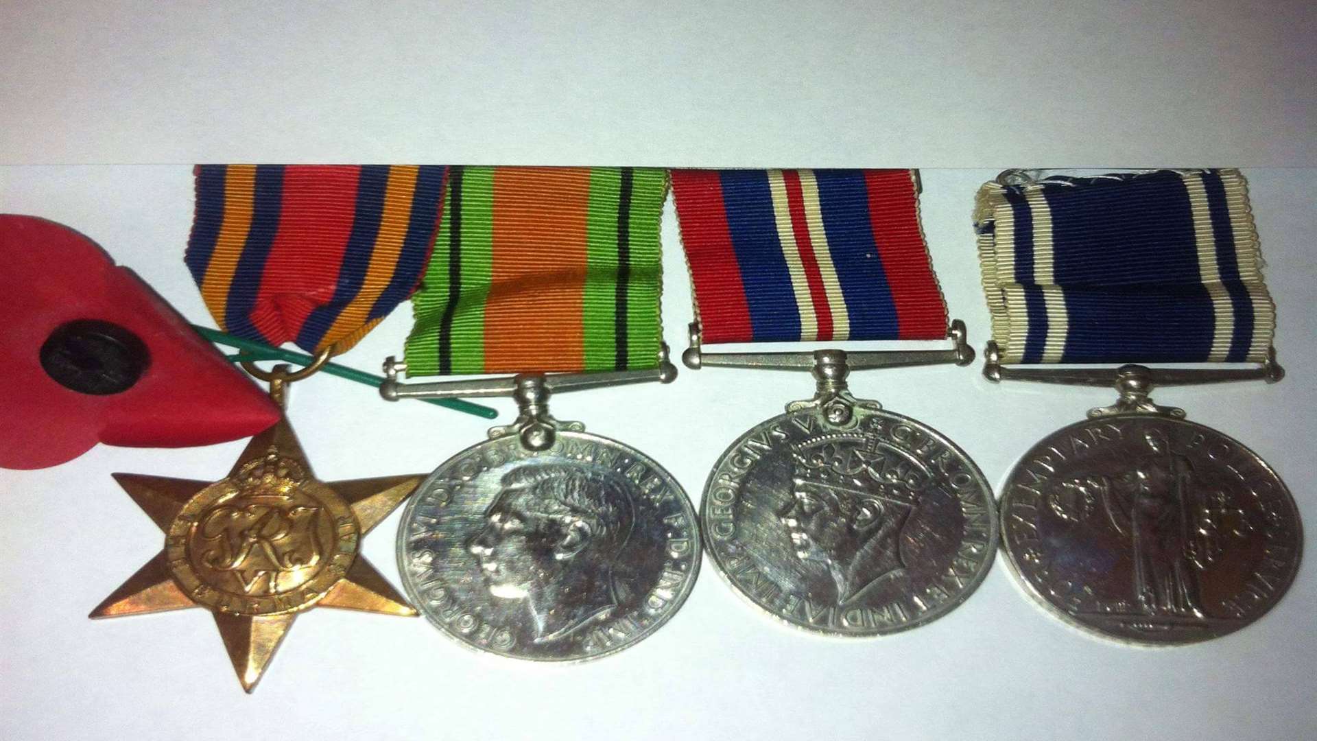 Four medals belonging to Phil's late father Charles Chislet