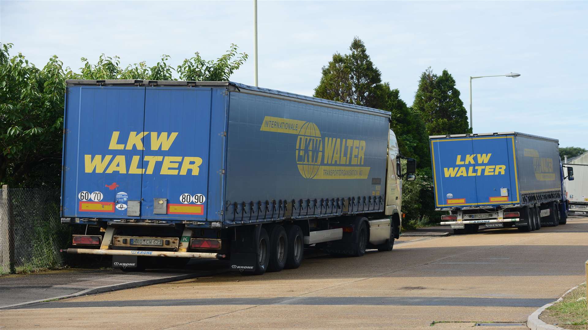Lorries parked up around Ashford. Picture: Gary Browne