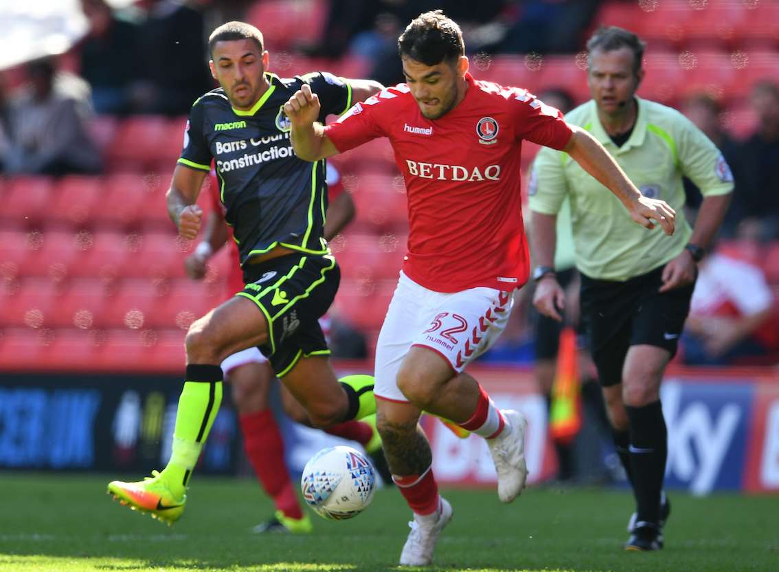 Tony Watt in action for Charlton on the opening day of the season. Picture: Keith Gillard