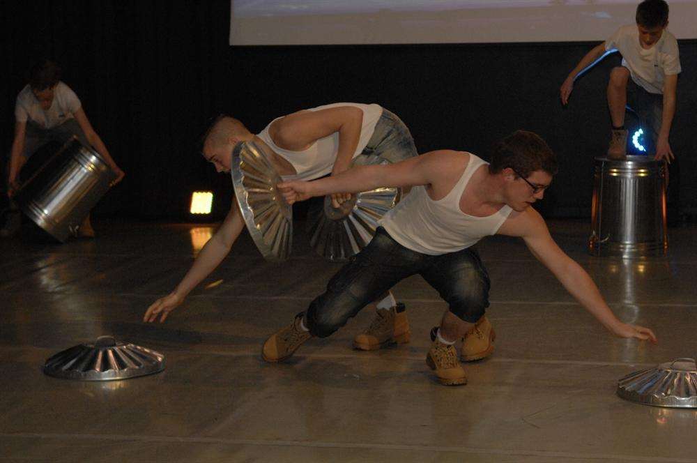Dancers from Herne Bay High School performed routine from the musical Stomp!