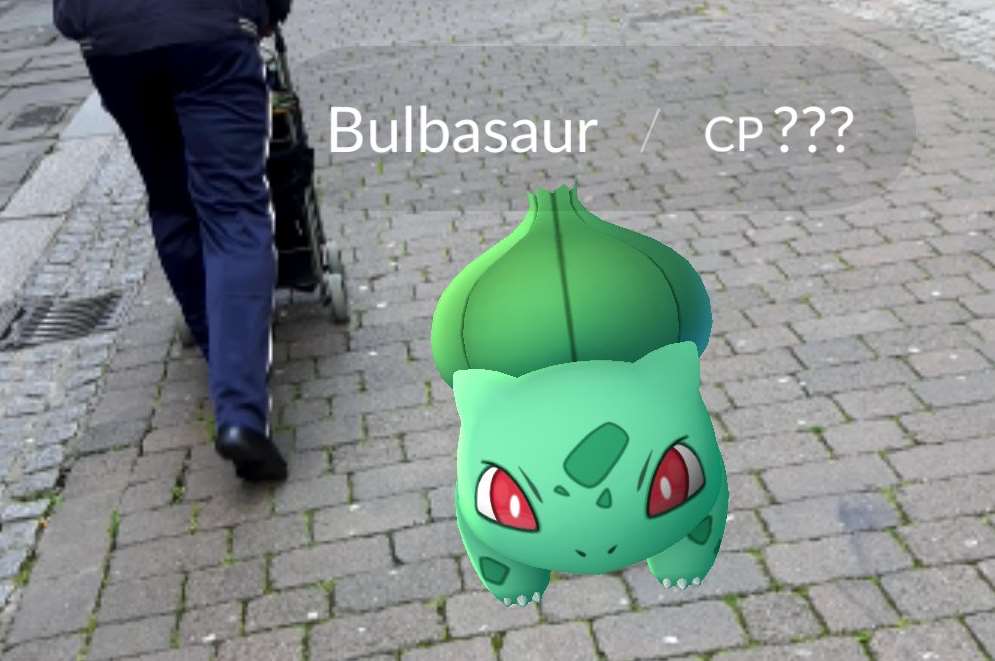 Bulbasaur makes his presence known in Gravesend High Street