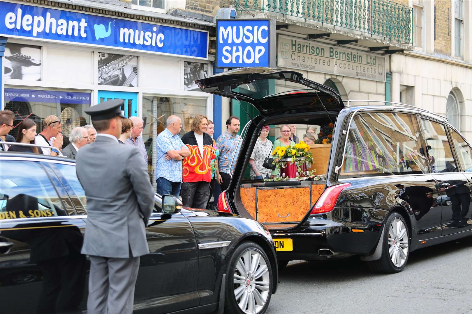 Tributes have been paid to Dennis Halberg, the owner of Elephant Music in Gravesend whose funeral service was held at Thames View Crematorium in Shorne