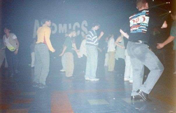 Clubbers spaced out on the Atomics dance floor. Picture: Mick Clark