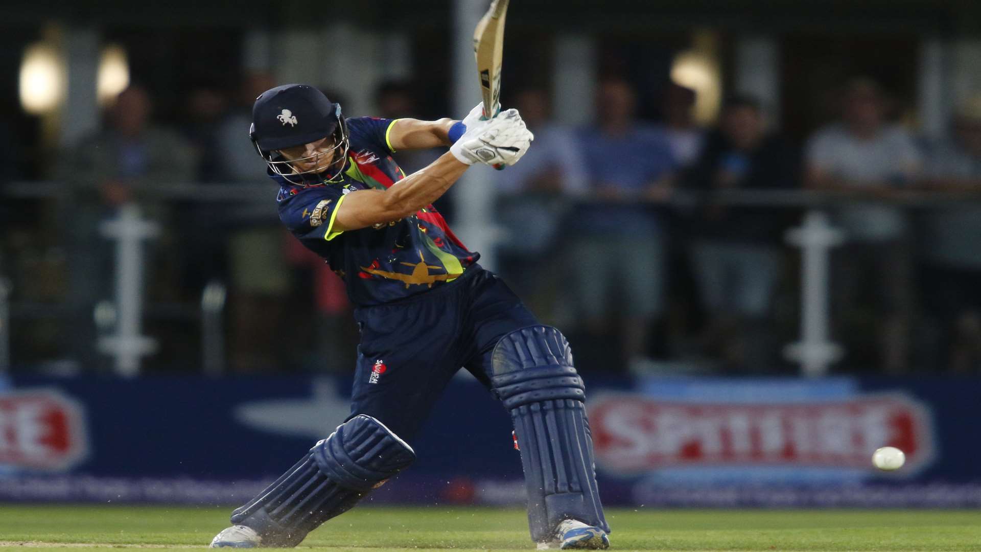 Joe Denly on the attack for Kent Spitfires Picture: Andy Jones