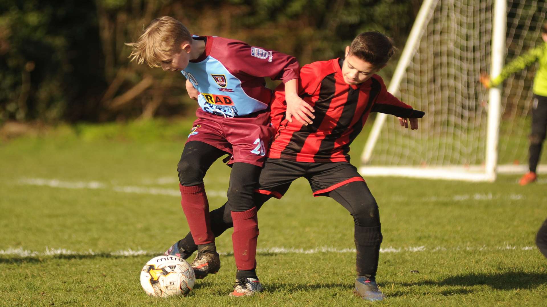 Meopham Colts and Wigmore Youth fight it out in Under-12 Division 1 Picture: Steve Crispe