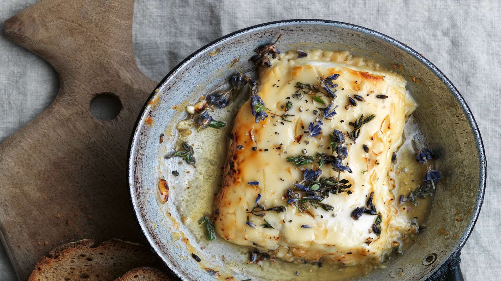 Honey baked feta from New Classics by Marcus Wareing Picture: PA Photo/Jonathan Wareing