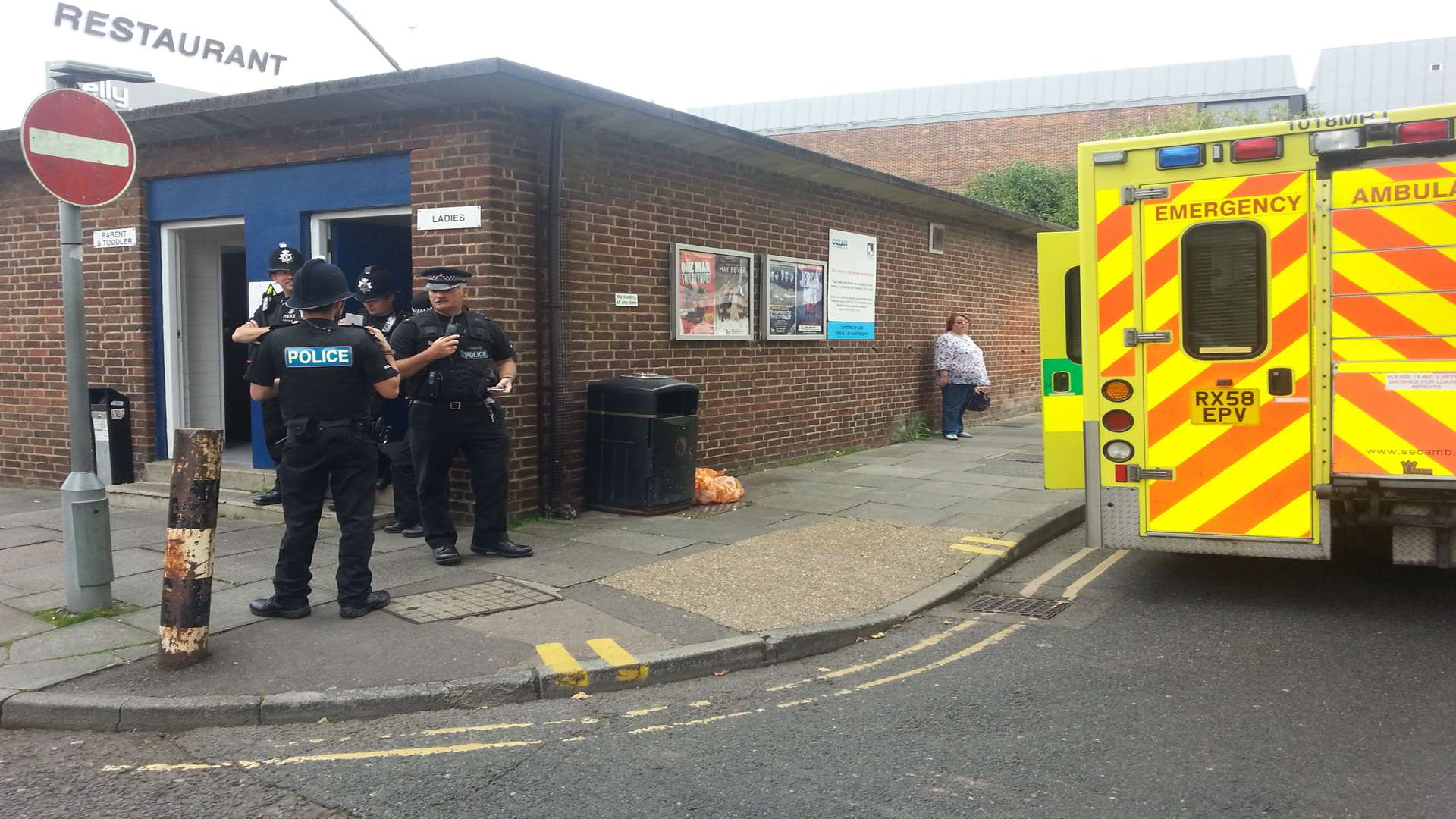 The scene of of the death at public toilets in Canterbury Lane. Stock image