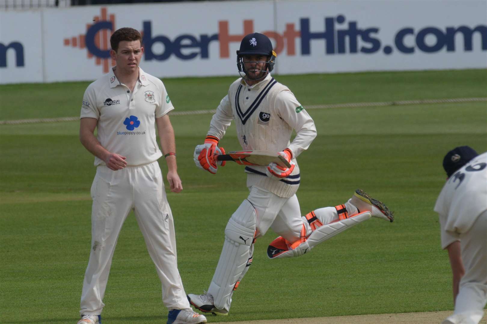 Heino Kuhn during Kent's opening County Championship match with Gloucestershire. Picture: Chris Davey