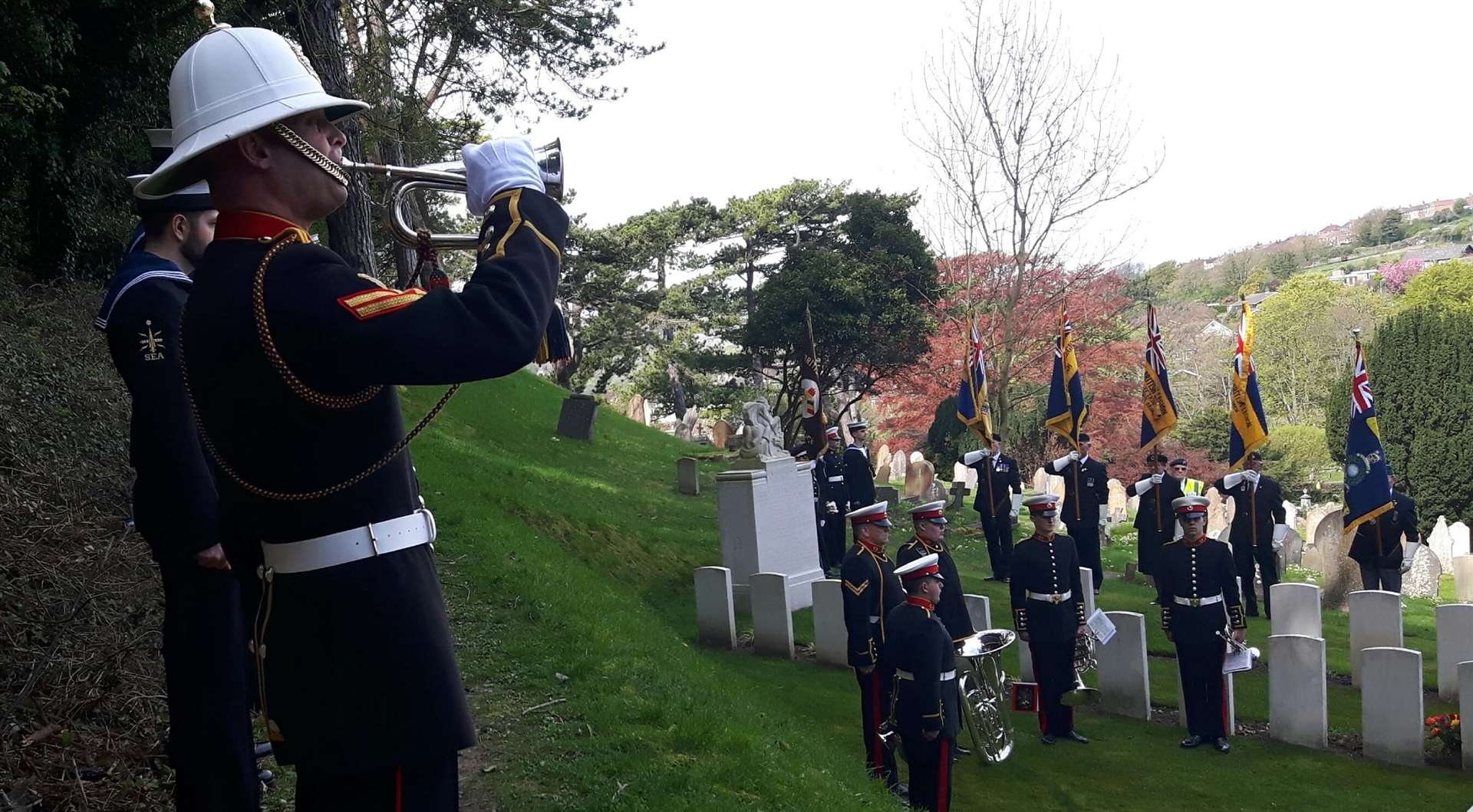 The ceremony at St James' Cemetery