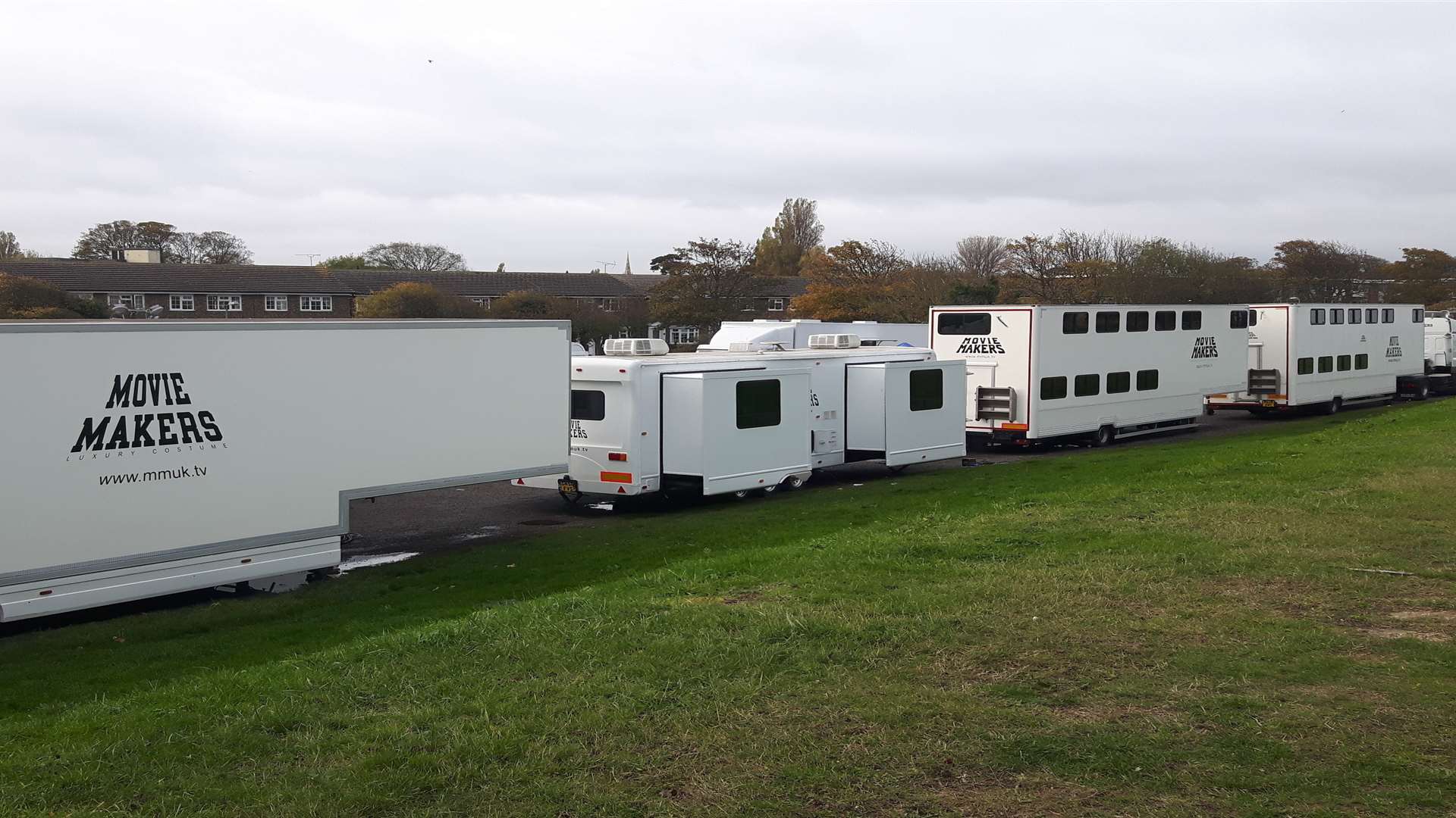 Their unit base is at Walmer Castle gravel car park, where costumes, make up and a canteen are stationed.