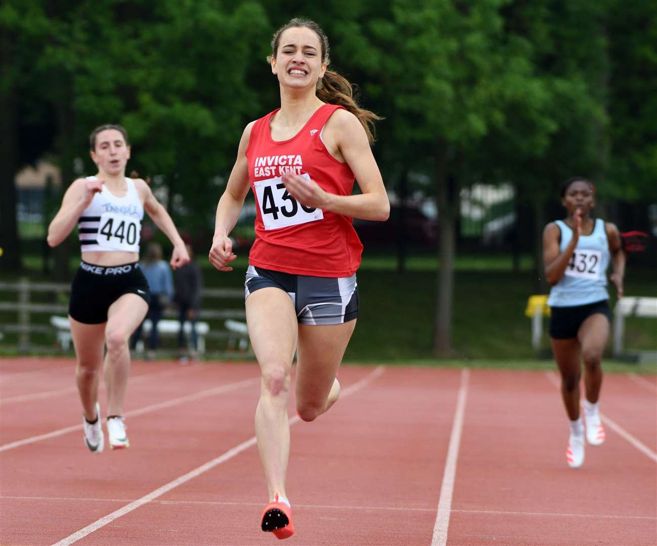 Charlotte Henrich was a winner for Invicta East Kent with victory in the under-17 women's.300m final. Picture: Barry Goodwin (56700507)