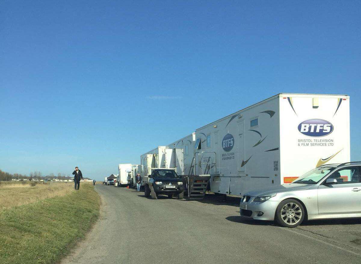 Bristol Television and Film Services trucks were spotted in Shellness Road today
