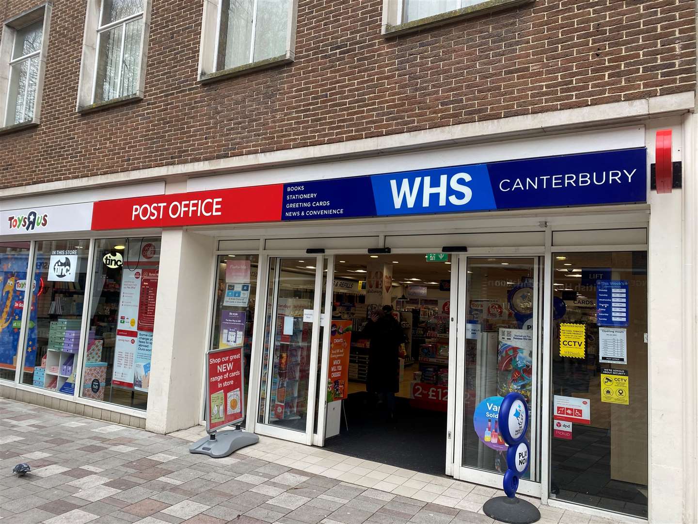 The Post Office is located on the second floor of the St George's Street WHSmith in Canterbury