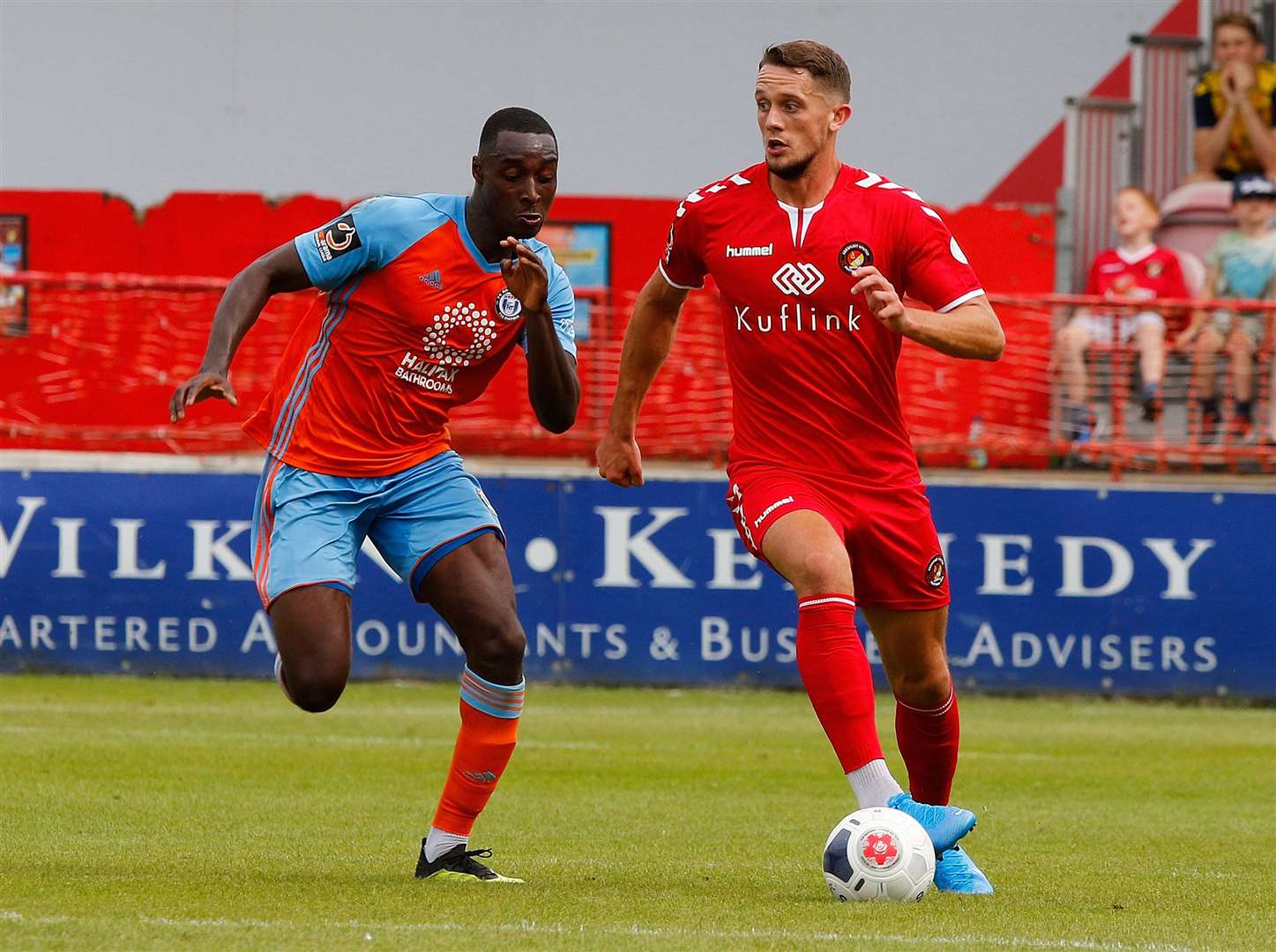 James Ball in action for Ebbsfleet against Halifax Picture: Andy Jones