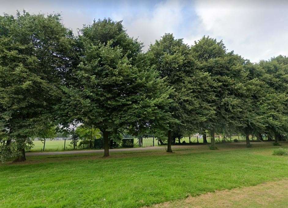 The current mast is buried behind trees in Rheims Way, Canterbury. Picture: Google Street View