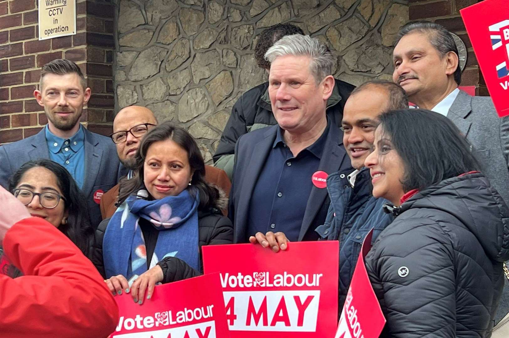 Sir Keir Starmer on a visit to support Labour candidates in Medway earlier this year