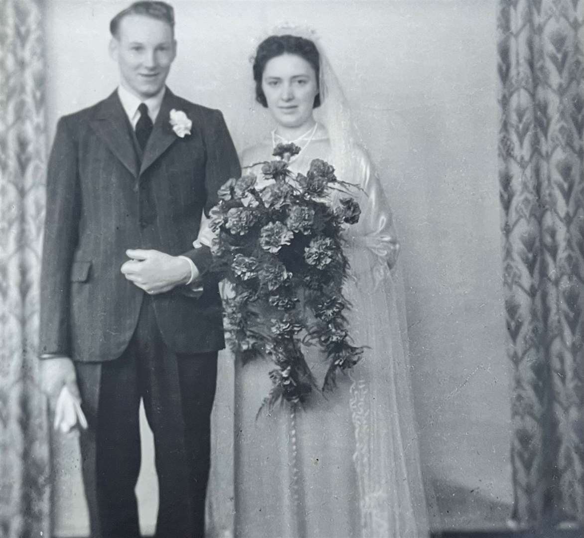 Dorothy and Tim Walter, both aged 21 on their wedding day in 1942. Picture: Walter family