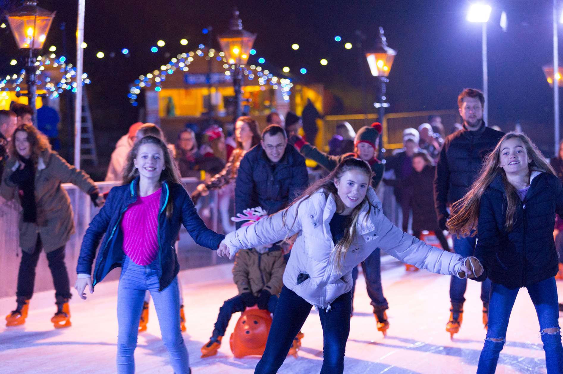 The ice rink was officially opened on Friday. Picture: David Bartholomew