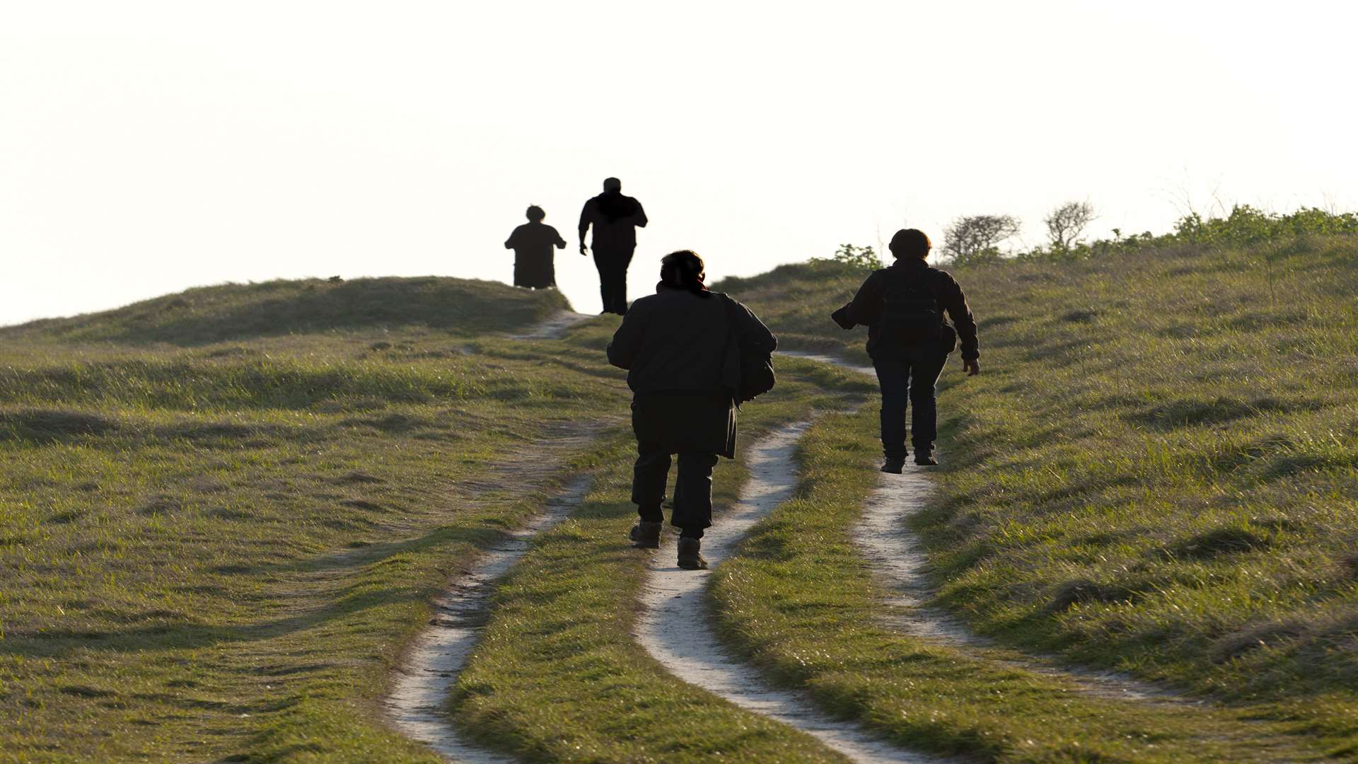 Walkers along the White Cliffs. File picture
